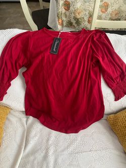 Fantaslook Red Puff Sleeve Top