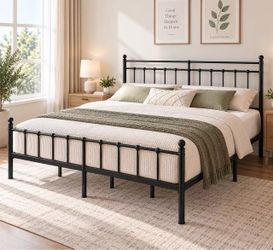 🛏️ NEW King Size Metal Bed Frame — $99  Brand New • King Size