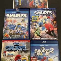 The SMURFS Complete Collection Of Movies (Blu-Ray + DVD)