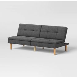 Tufted  Futon Sofa Dark Gray