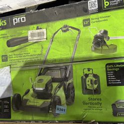 Brand New Greenworks 80V 21” Self-Propelled Mower + Blower + Trimmer Combo Kit – 4Ah Battery Included – Sealed Box