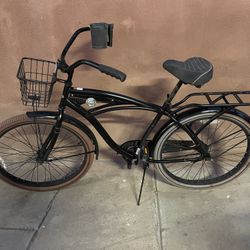 Huffy 26" Nel Lusso Cruiser Bike, Fits Riders 5'0"+, Matte Black, Adult, Men's