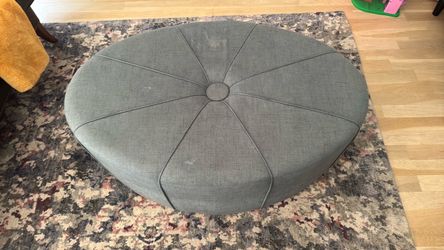 Bluish Grey Oblong Ottoman