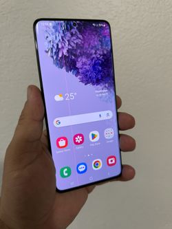 Galaxy S20+ 5G 128gb black minor crack back pink line in screen