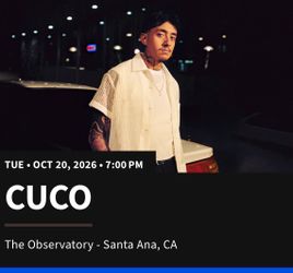 Cuco Concert Ticket – Santa Ana, CA