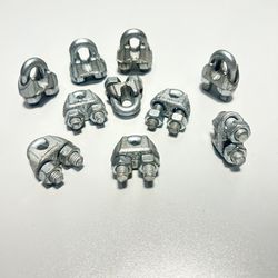 100pcs 1/4” Wire Rope Clips Clamps | Galvanized Drop Forged