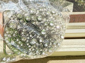 Rhinestone Crystal belt buckle/ Hebilla efecto Diamante