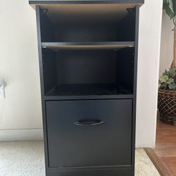 Wooden side table with shelves and drawer/ nightstand/ end table