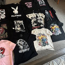 Mens Streetwear Graphic T-Shirts Y2K Size  L-XL