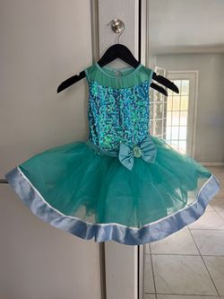 Weissman Sequin Turquoise Dance Costume