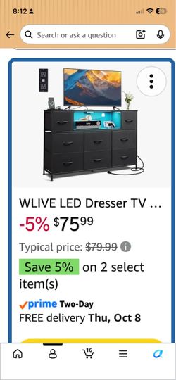Bedroom led dresser