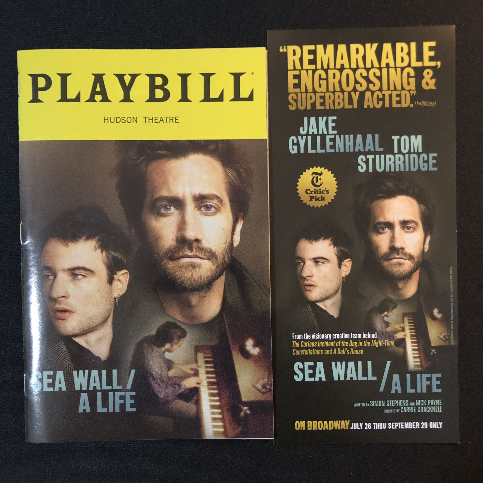 A Sea Wall / A Life Jake Gyllenhaal Broadway Musical Playbill