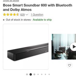 Bose  Sound Bar 600 With Bluetooth 