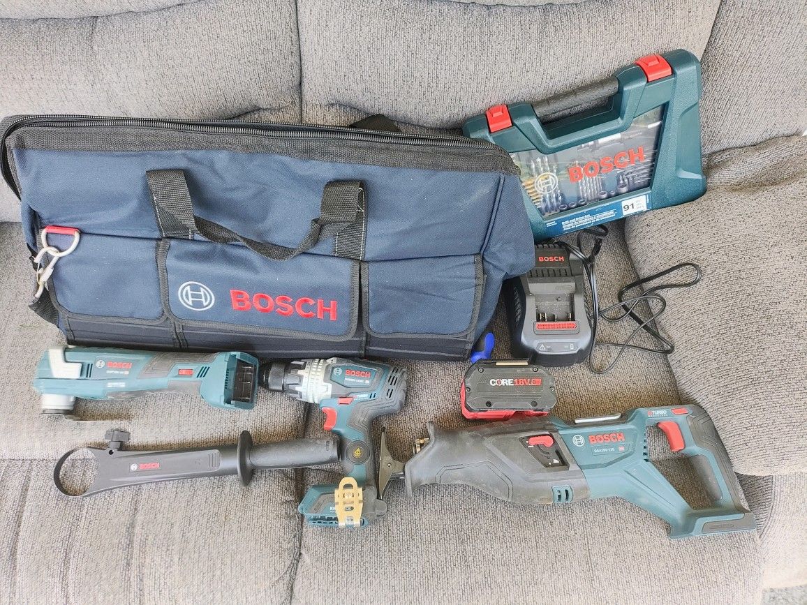 Bosch PROFACTOR hammer Drill Reciprocating Saw Oscillating Saw Drill Kit And Battery With Charger