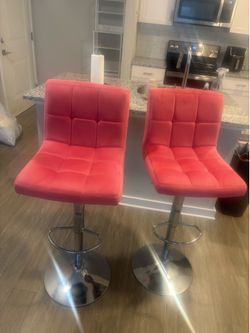 Pink bar stools