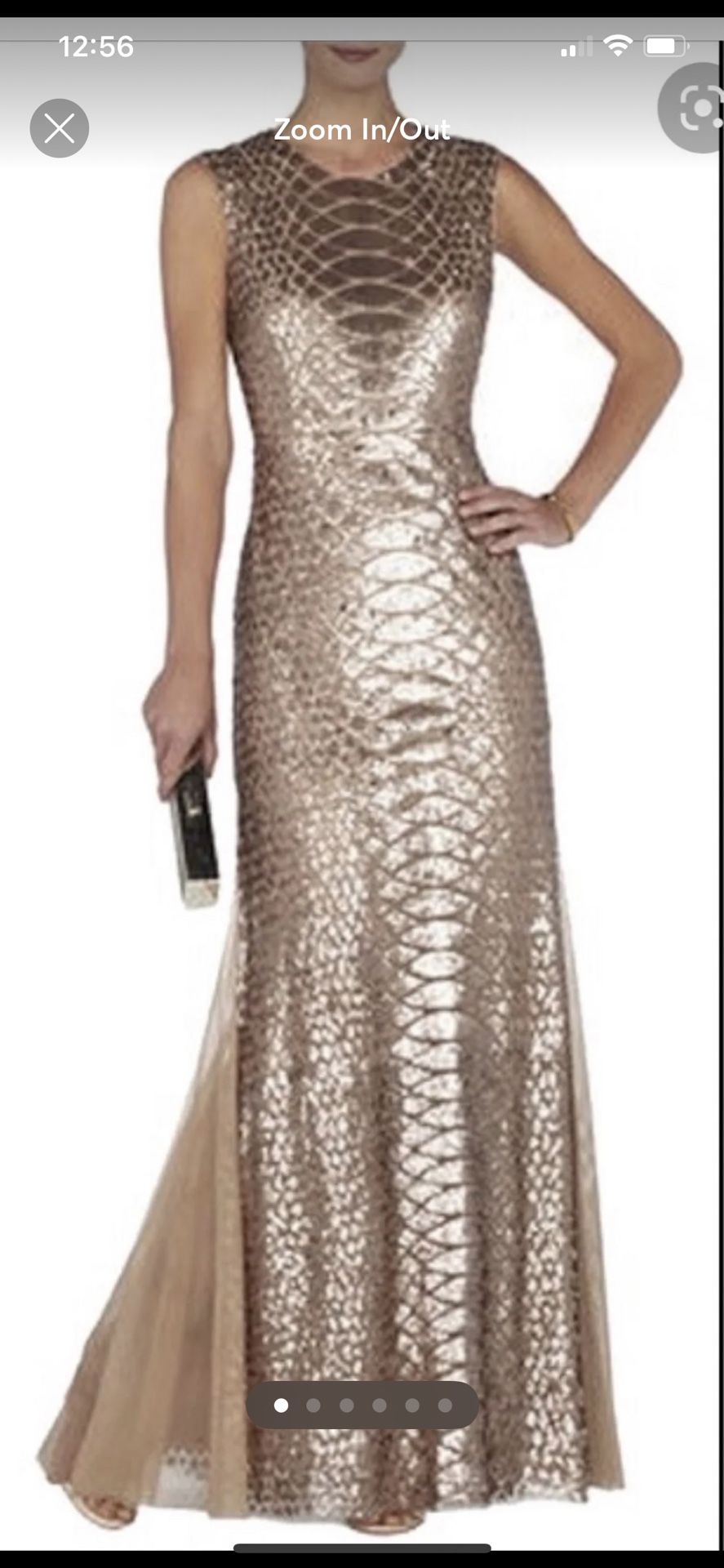 Round-neck Snake Sequined Gown Formal Dress