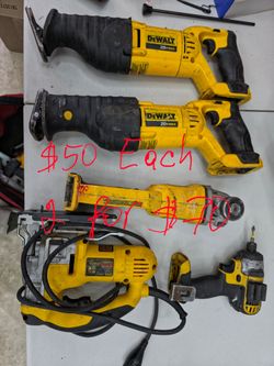 Grinder, Sawzall, Jicsaw Dewalt