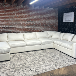 Free Delivery Macys white 4pc U shape sectional sofa couch