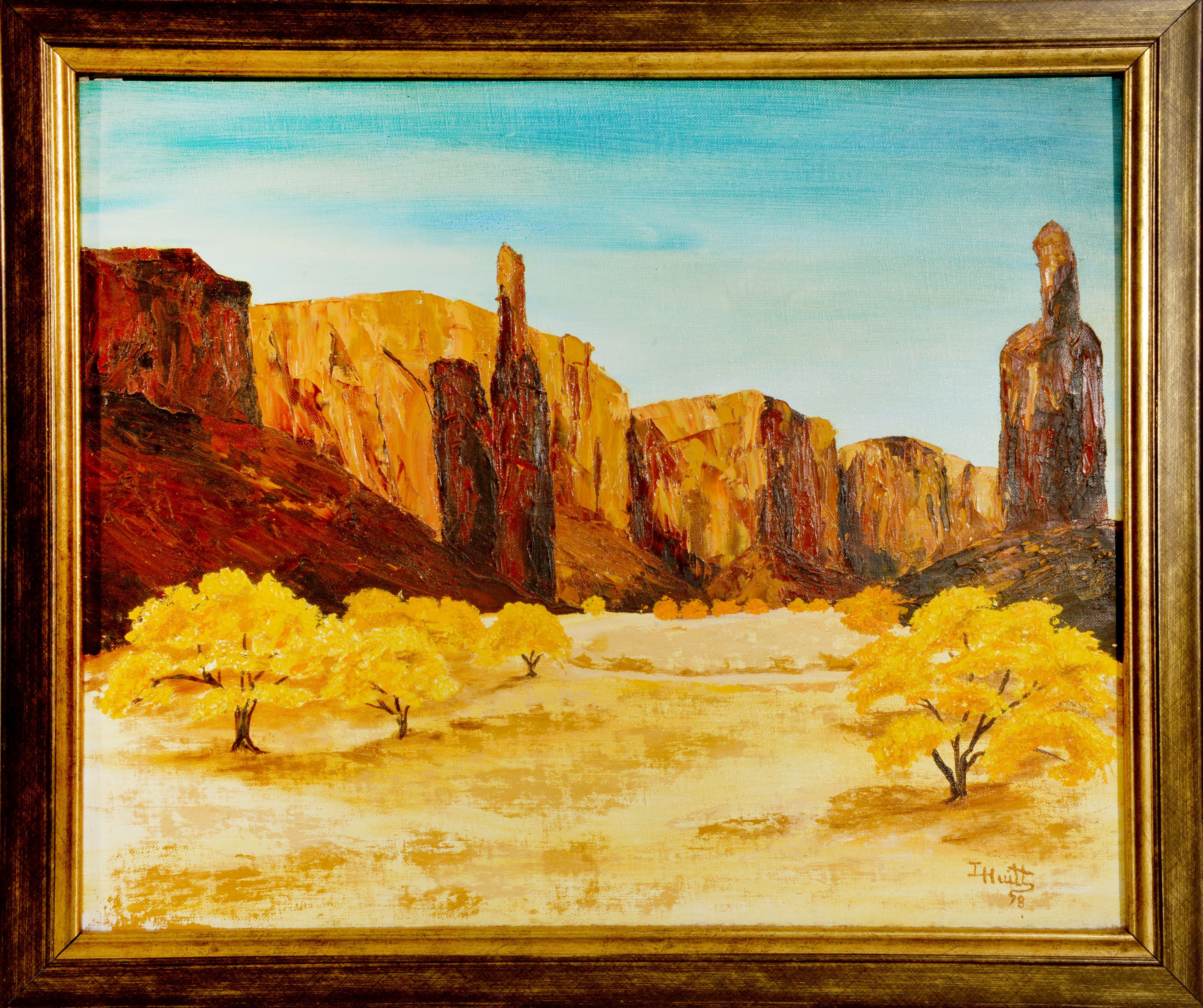 Arizona Autumn oil on Board Painting