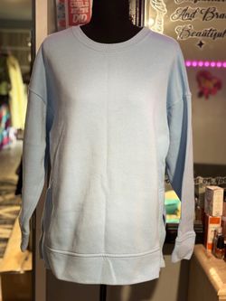 Primark light blue slit side sweatshirt