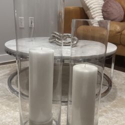 Hurricane Candle Holders And Candles 