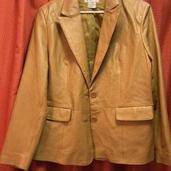 Bagatelle Tan Leather Jacket Size 16 