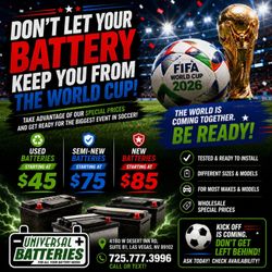 We sell New batteries  starting $85