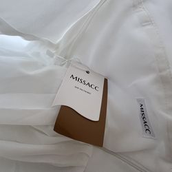 Ivory jumpsuit bridal dress with pockets floor length square neck