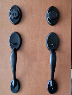 Kwikset Chelsea Bronze Double Door Lock set