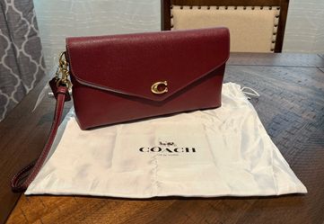 Coach Leather Wristlet Clutch