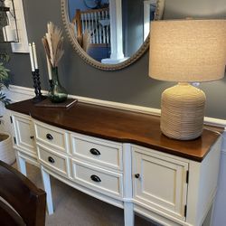 Ashley Furniture Buffet Sideboard (cream and brown)