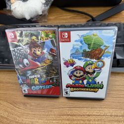 NEW SEALED Super Mario Odyssey + Mario & Luigi Brothership for Nintendo Switch