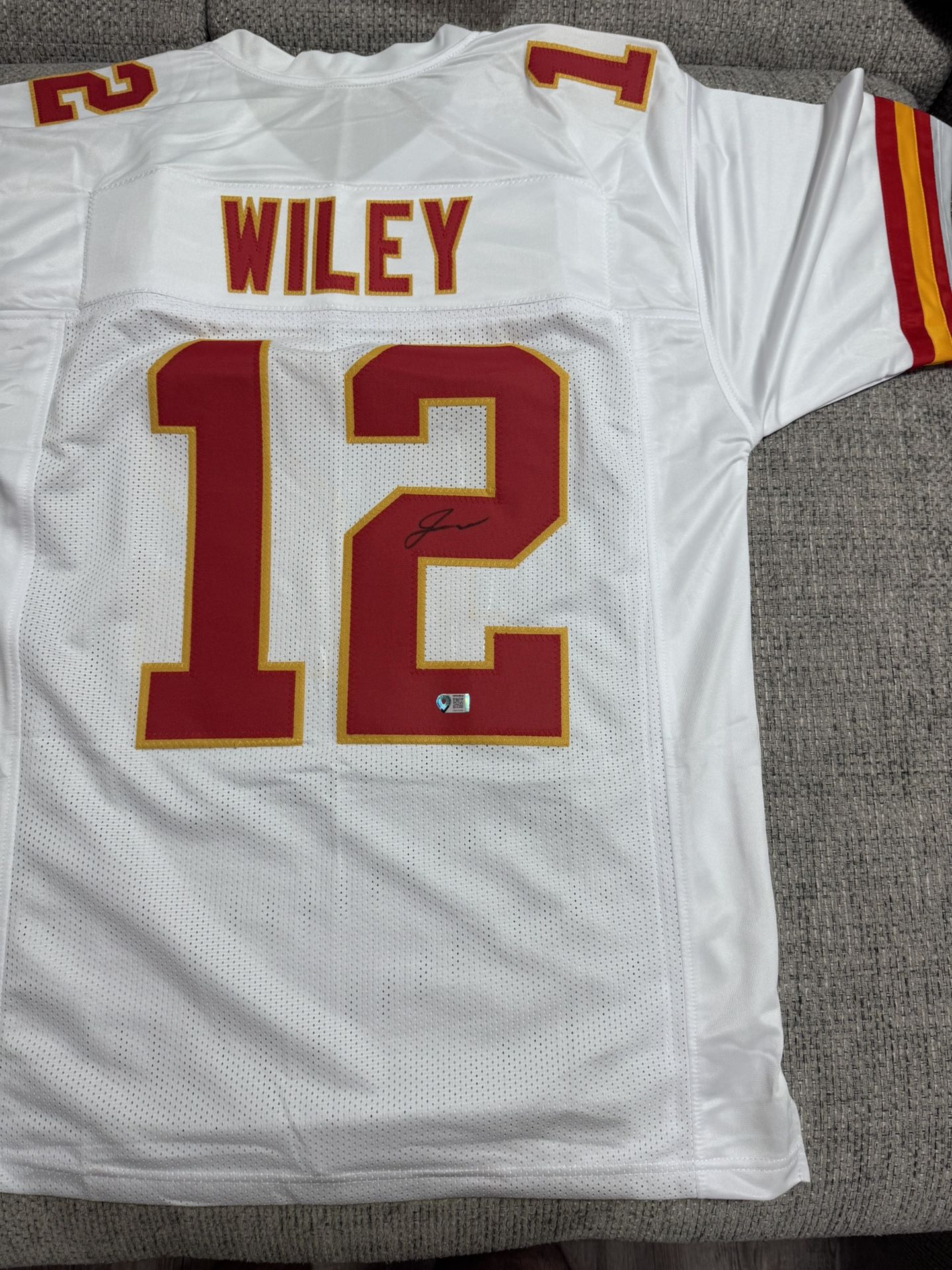 JARED WILEY SIGNED Autograph Custom Jersey - Metabilia Coa - Kansas City Chiefs