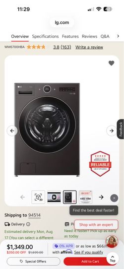 Almost brand new LG Washer and Dryer