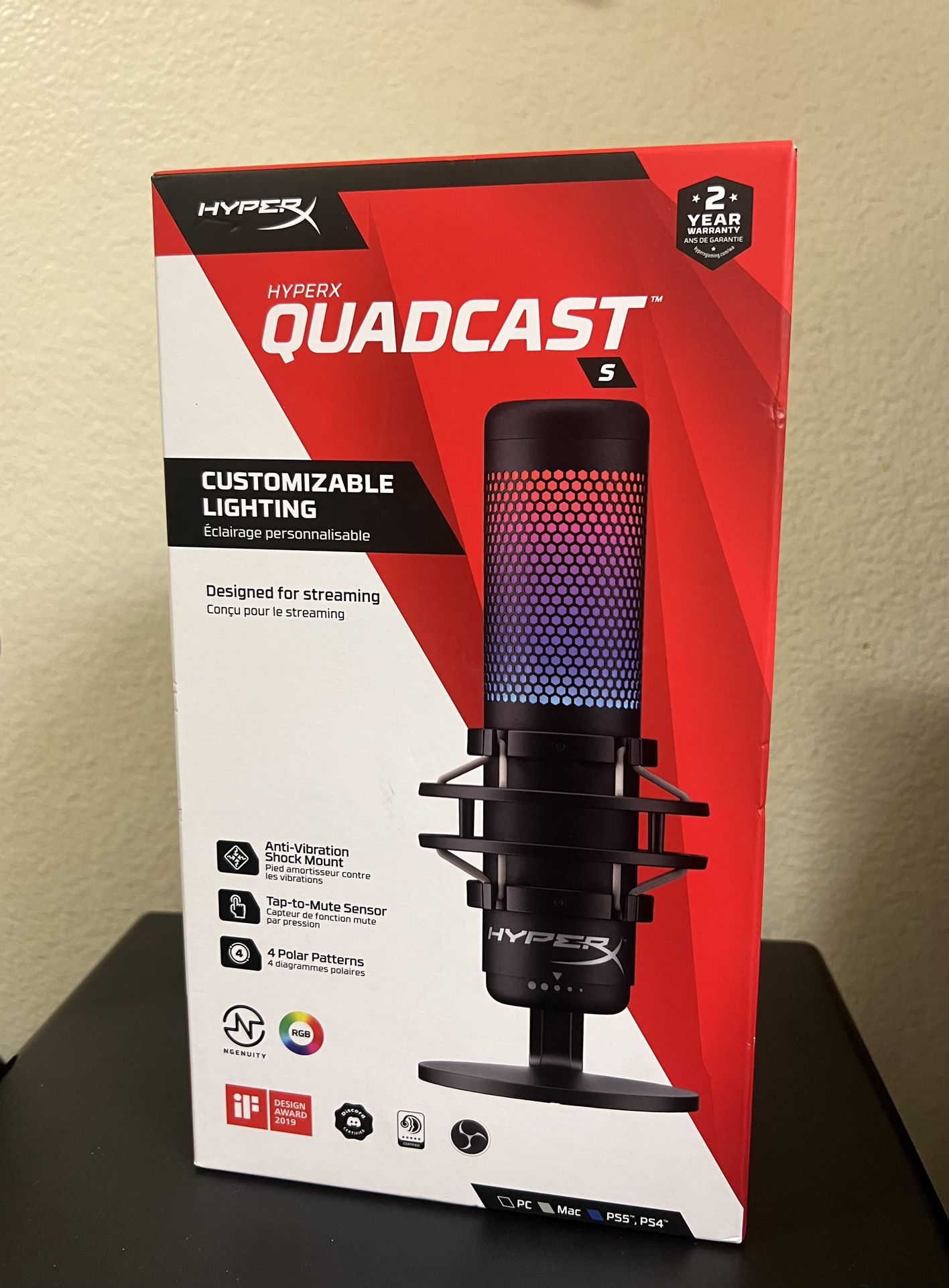 Microphone HyperX QuadCast S RGB Condenser Microphone 