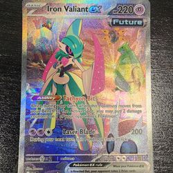 Pokémon TCG Iron Valiant ex Paradox Rift 249/182 Holo Special Illustration Rare