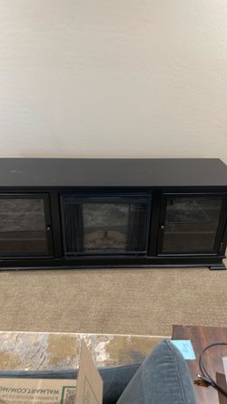 Fireplace tv stand
