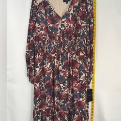 Tahari ASL Floral Long Sleeve Dress