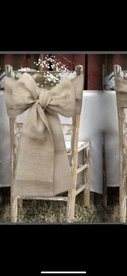 Rustic Burlap Chair Sashes