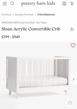 Pottery Barn Kids Sloan Acrylic Convertible Crib