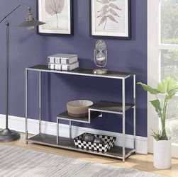 New In Box High Quality Wooden Console Table with Metal Frame