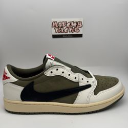 Jordan 1 Retro Low OG SP Travis Scott Medium Olive Sz. 9.5