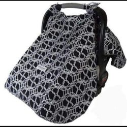 clean black and white car seat canopy cover $8 FIRM