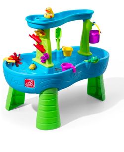 Rain Showers Splash Pond Water Table, Kids Water and Sand Activity Sensory Playset, Summer Outdoor Toys, 13 Piece Water Toy Accessories, For Toddlers 