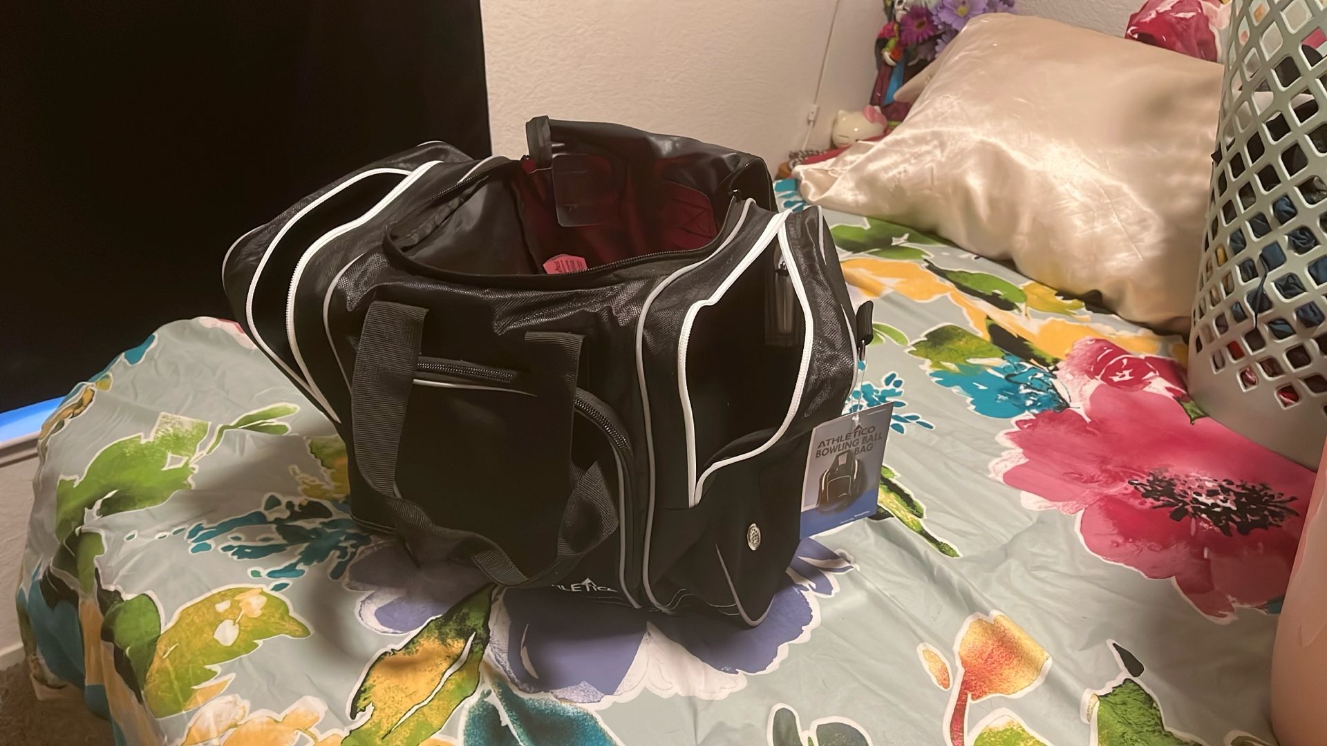 Bowling Bag With 5lb Ball And Size 7w Bowling Shoes