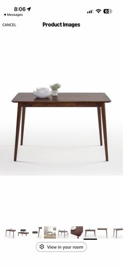 Solid Espresso Wood Table