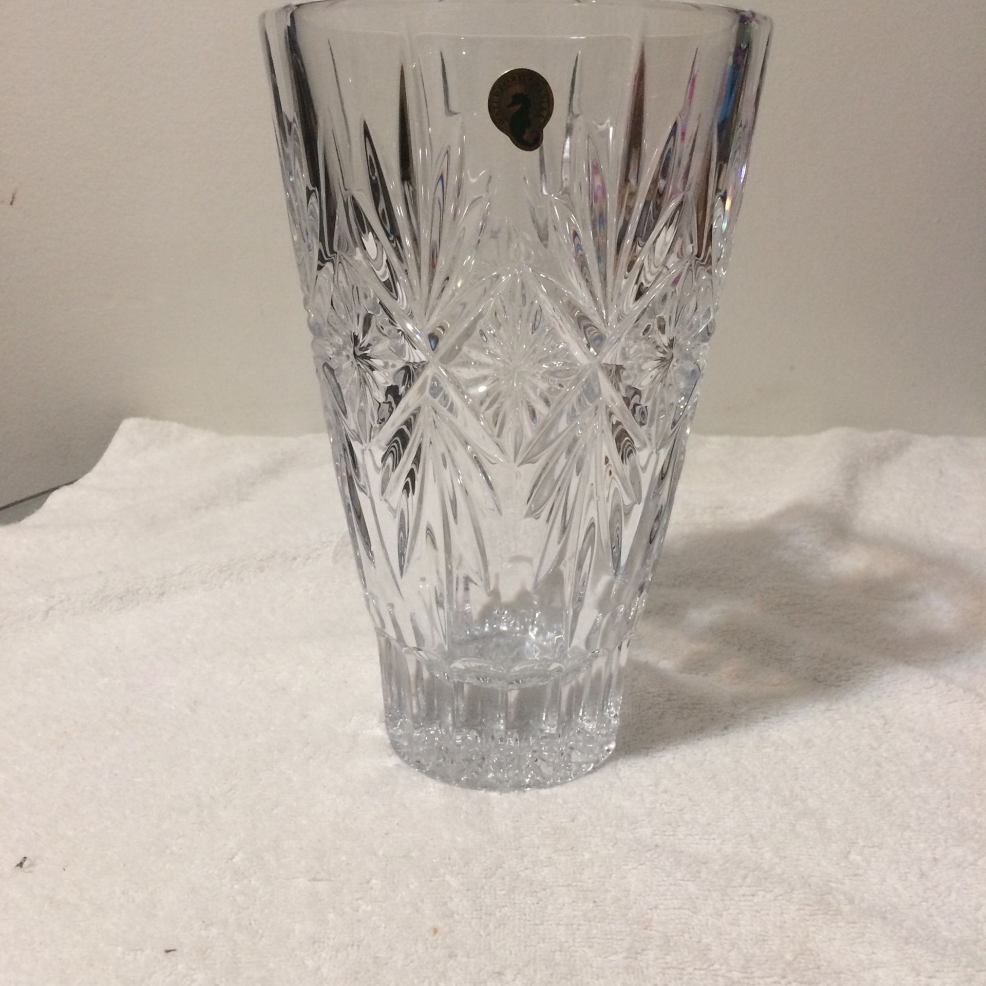 Waterford Crystal 10" Vase Normandy Pattern