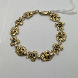 FASHION BRACELET 14KT YELLOW GOLD, 7” LENGHT, 10.7 GRAMS