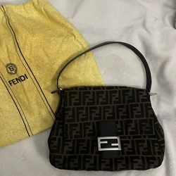 Vintage FENDI Zucca Baguette Shoulder Bag