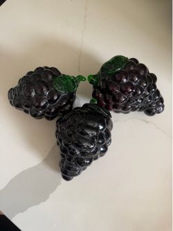 Vintage glass grape clusters